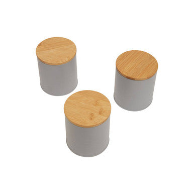 Set Of Three Alton Grey Canisters
