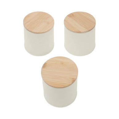 Set Of Three Alton Cream Canisters