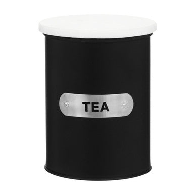 Liberty Black Enamel Tea Canister