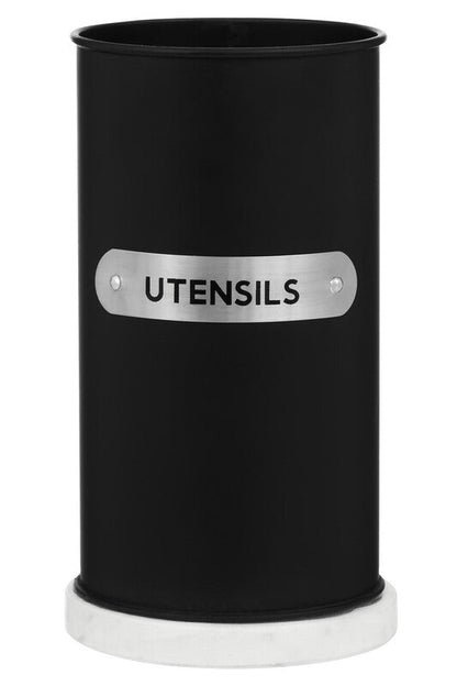 Liberty Black Enamel Utensil Holder