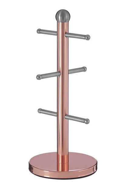 Hirano 6 Cup Copper Finish Mug Tree