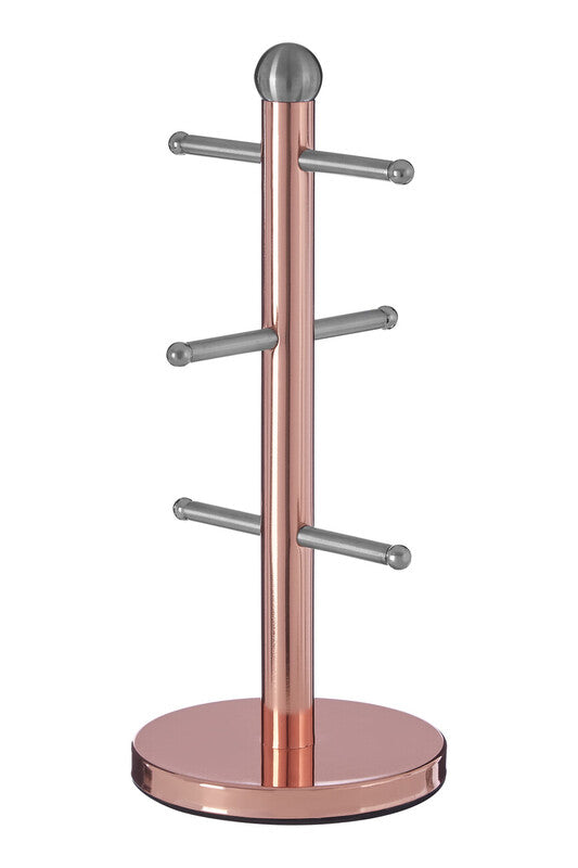Hirano 6 Cup Copper Finish Mug Tree