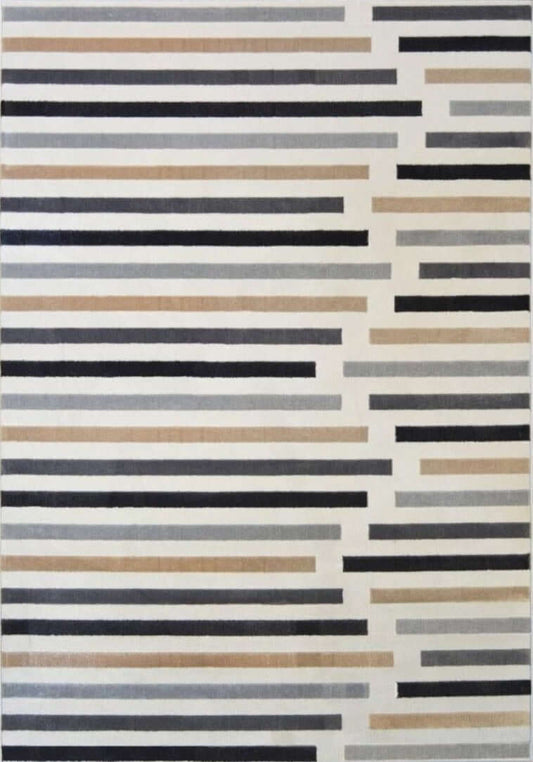 Abstract Multicolour Stripe Rug