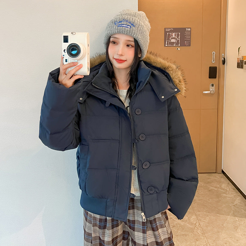 Workwear Parka Cotton-padded Clothes For Women Thick Warm Jacket