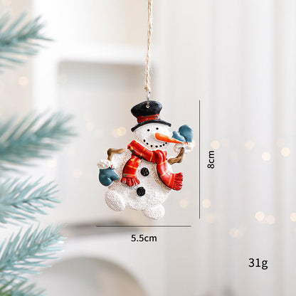 Festive Christmas Ornaments - Handcrafted Resin Gingerbread & Snowman Pendants
