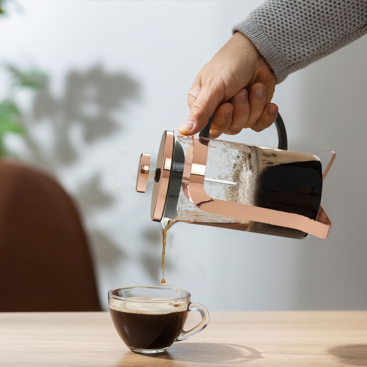 Akeala Rose Gold Cafetiere 350 Ml