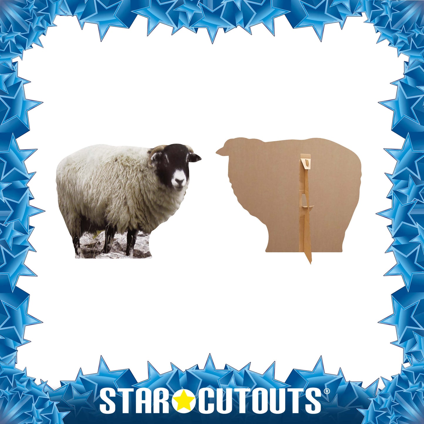 SC064 Sheep Cardboard Cut Out Height 63cm