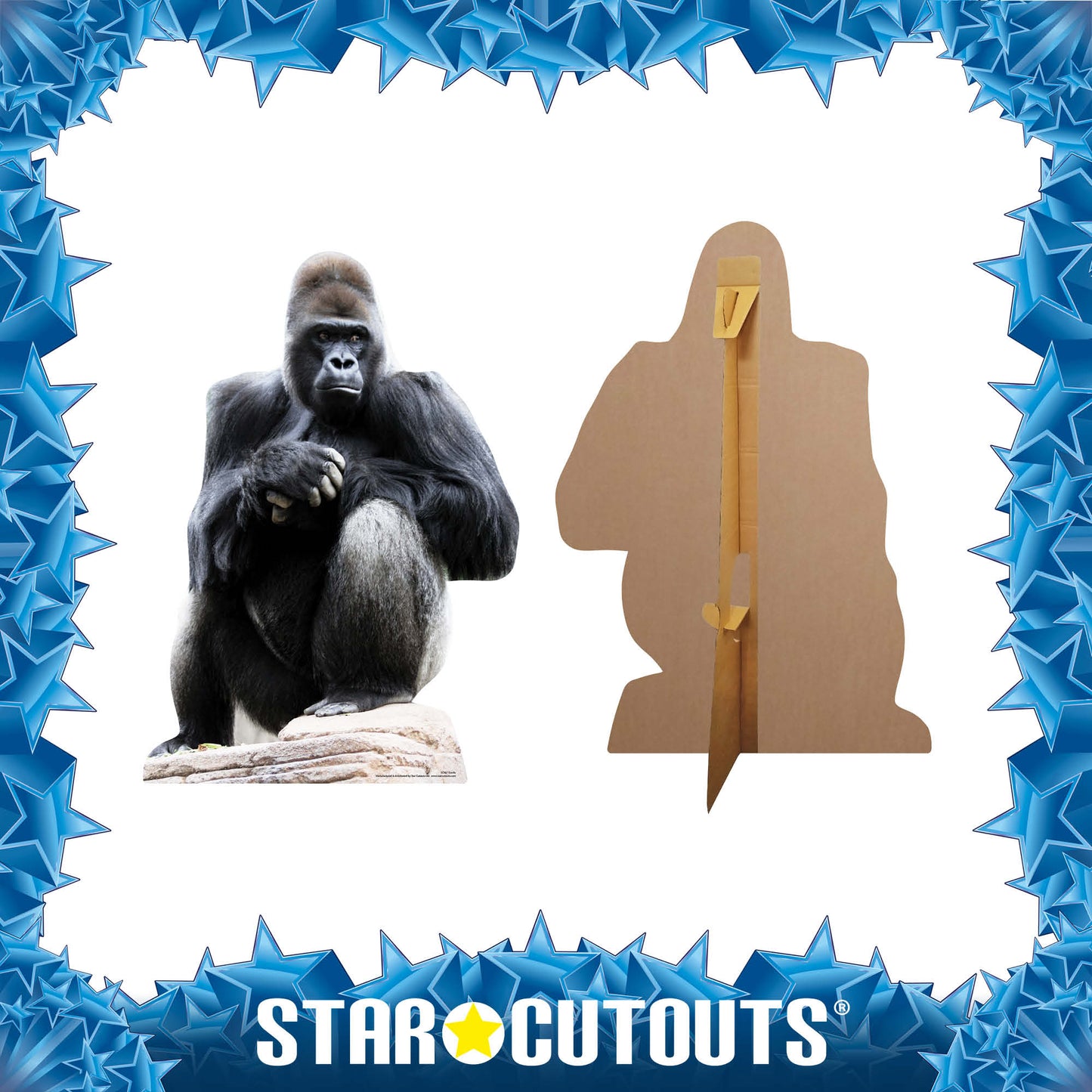 SC067 Gorilla Cardboard Cut Out Height 131cm