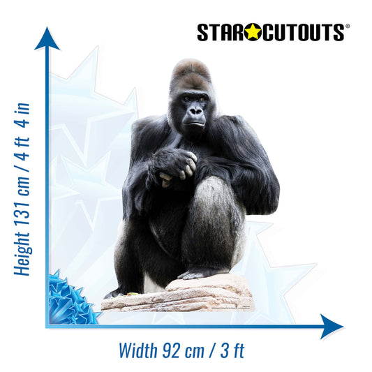 SC067 Gorilla Cardboard Cut Out Height 131cm