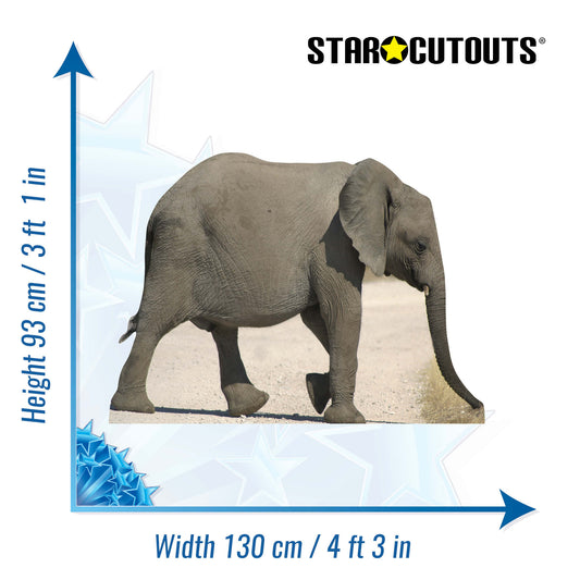 SC069 Baby Elephant Cardboard Cut Out Height 93cm