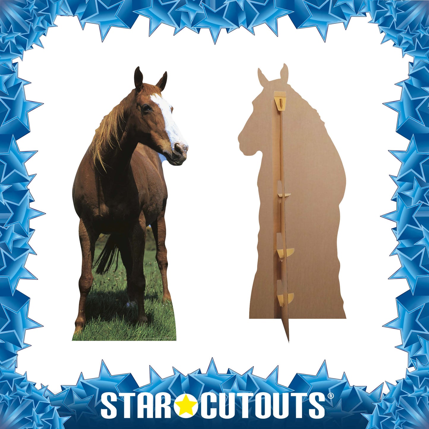 SC070 Mustang - Horse Cardboard Cut Out Height 190cm