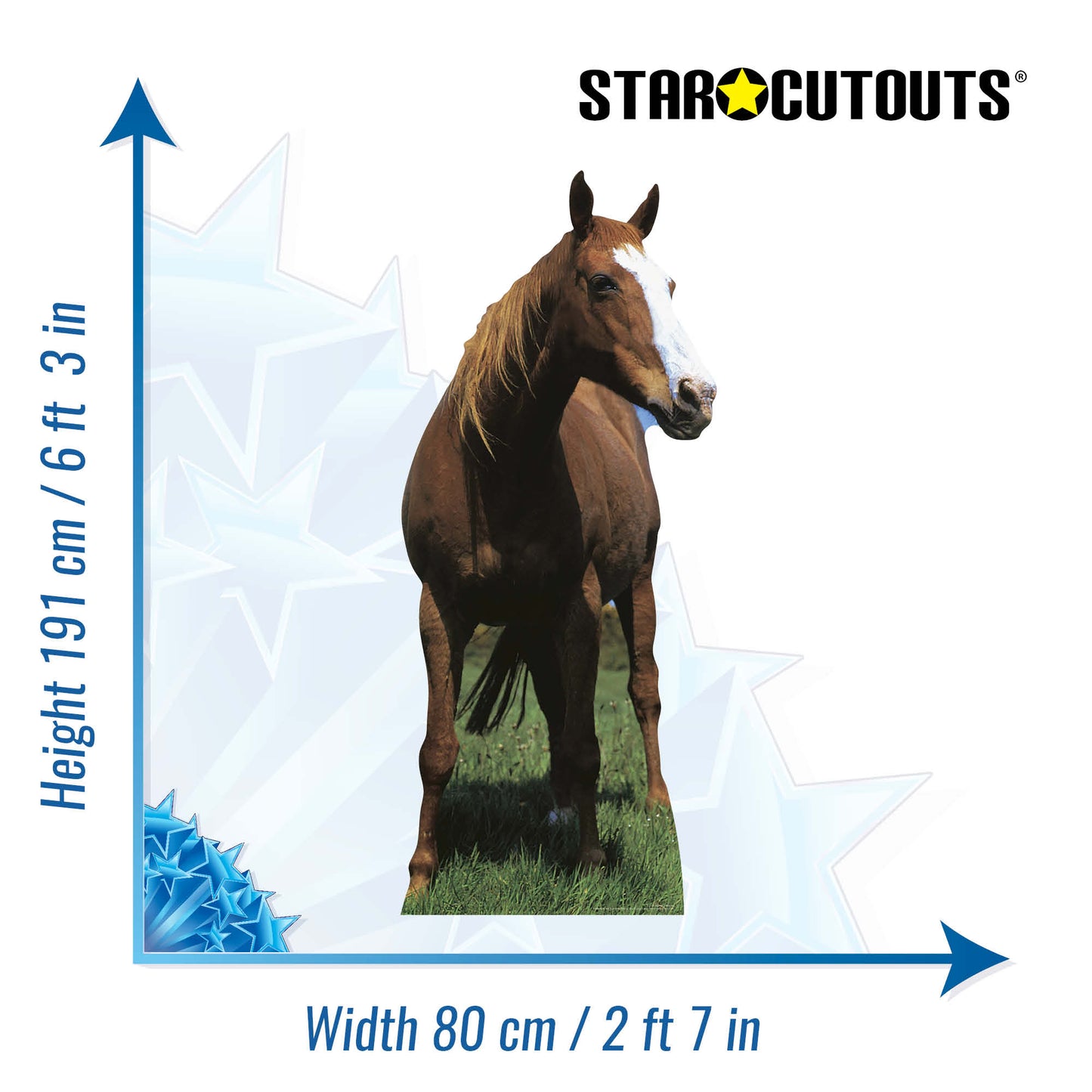 SC070 Mustang - Horse Cardboard Cut Out Height 190cm
