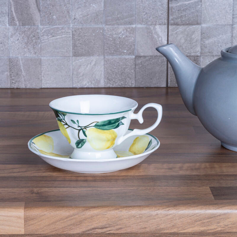 Orchard Fruits Lemon Tree Cup And Saucer