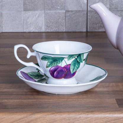 Orchard Fruits Sugar Plum Cup And Saucer
