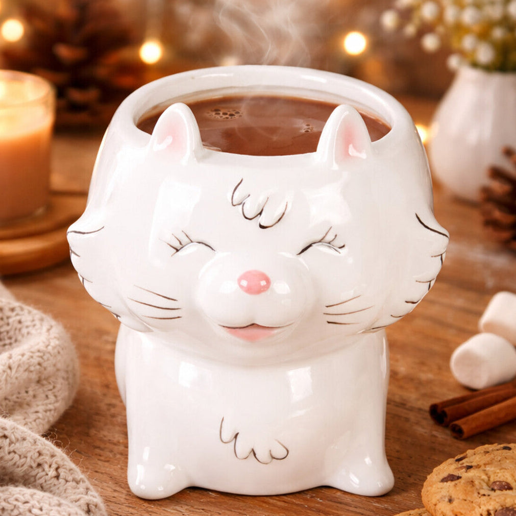 Gigil White Cat Mug