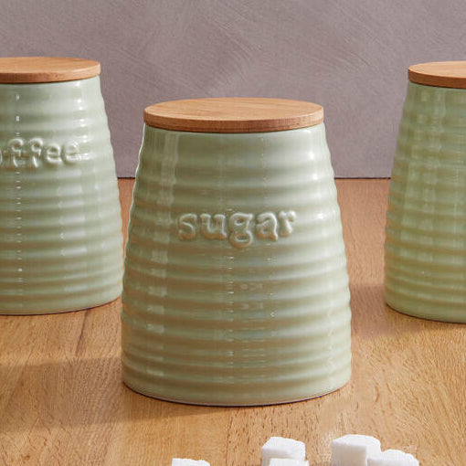 Winnie Green Dolomite Sugar Canister