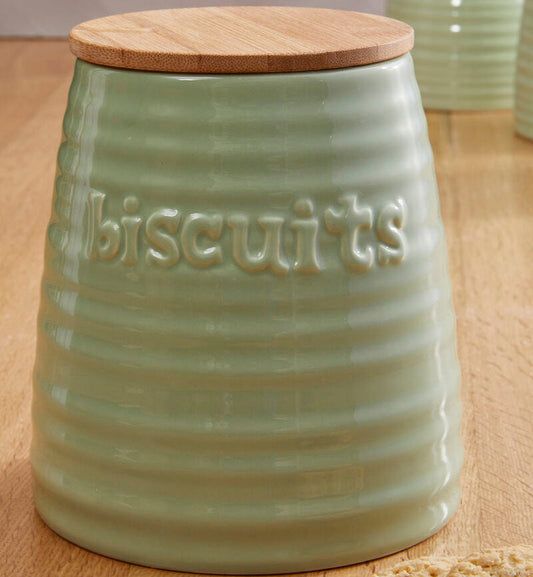 Winnie Green Dolomite Biscuit Canister