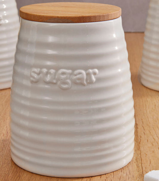 Winnie Cream Dolomite Sugar Canister