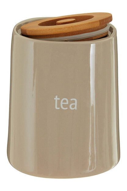 Fletcher Beige Ceramic Tea Canister