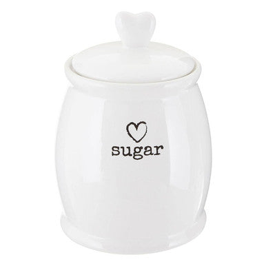 Charm White Dolomite Sugar Canister