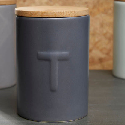 Fenwick Dark Grey Tea Canister