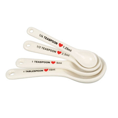 Lola Set of 4 Heart Design Measuring Spoons