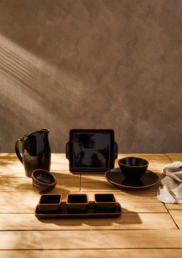 Calisto Black Glazed Terracotta Cereal Bowl