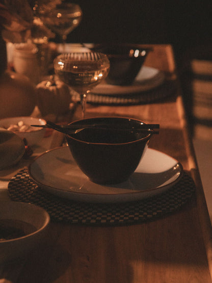 Calisto Black Glazed Terracotta Cereal Bowl