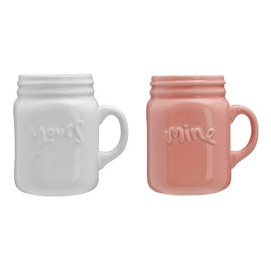Pretty Things Set Of Yours and Mine Mugs