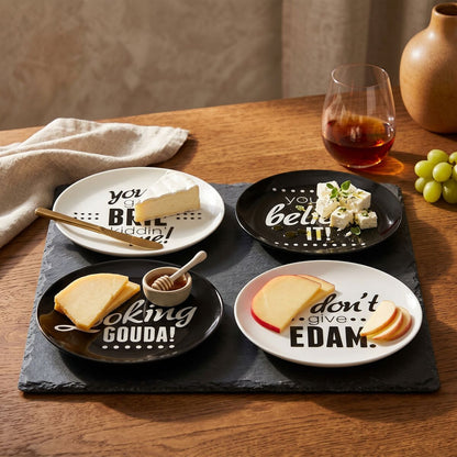 Pun And Games Set Of Four Cheese Plates