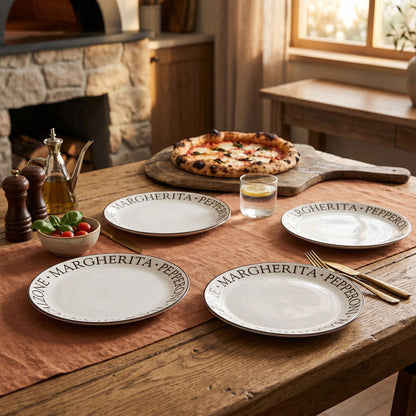 Noir Set Of Four Pizza Plates