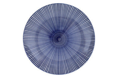 Maya 12 Piece Blue And White Dinner Set