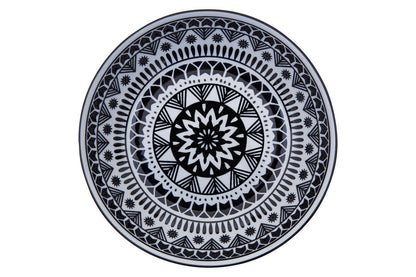 Maya 12 Piece Black And White Dinner Set
