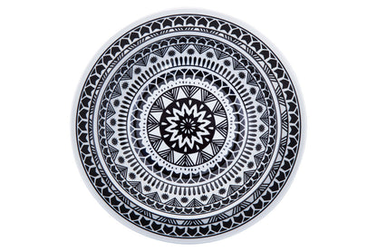 Maya 12 Piece Black And White Dinner Set