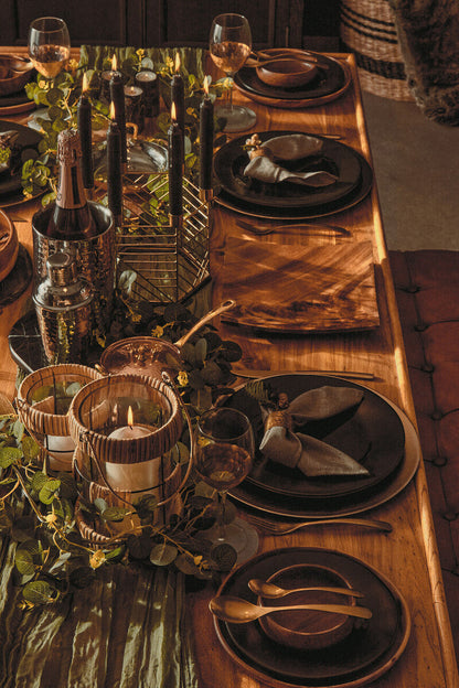 Hygge Black Stoneware Dinner Plate