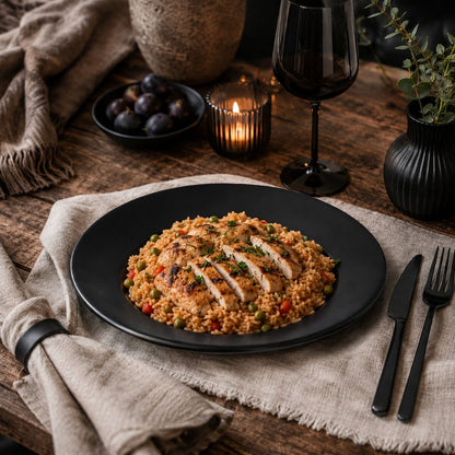 Hygge Black Stoneware Dinner Plate