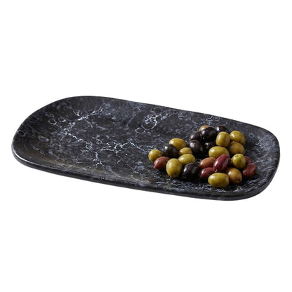 Hygge Small Black Marble Effect Serving Platter