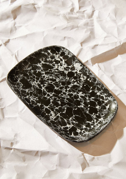 Hygge Large Black Marble Effect Serving Platter