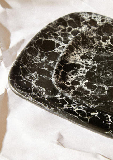 Hygge Large Black Marble Effect Serving Platter