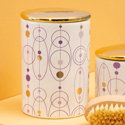 Fenwick Canister With Gold Finish Lid
