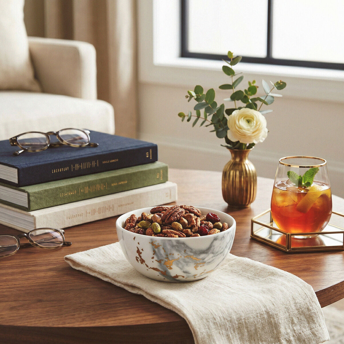 Marble Luxe Snack Bowl