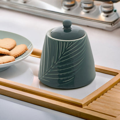 Bali Dark Green Sugar Pot