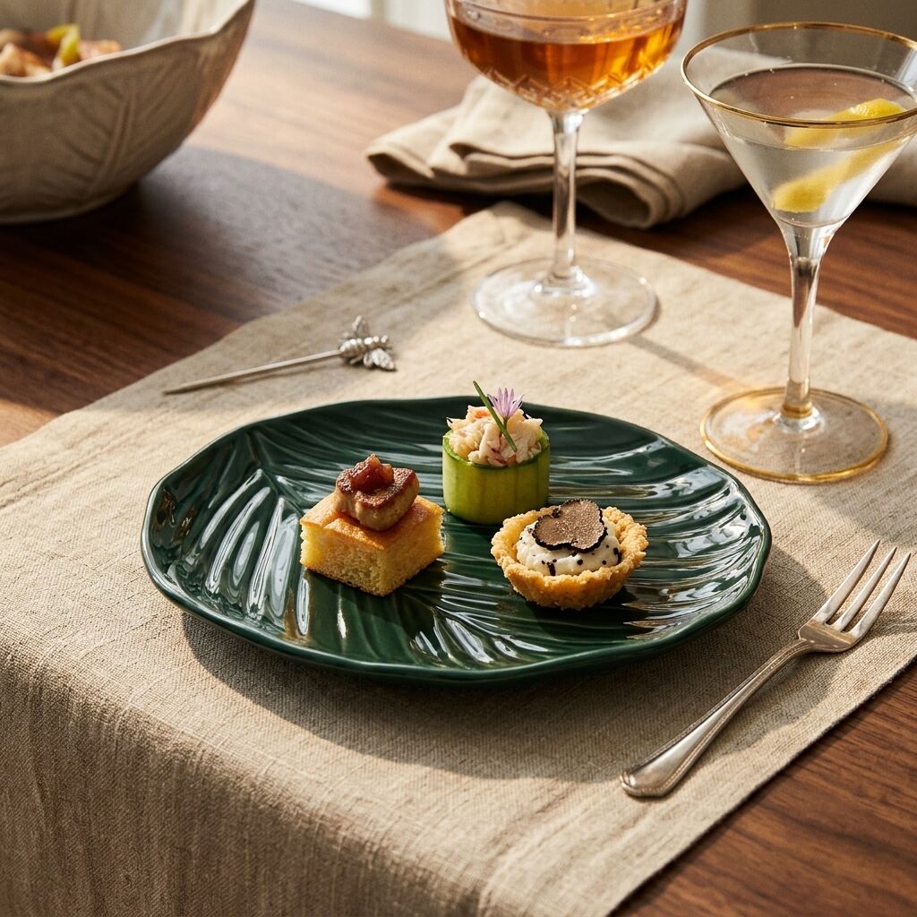 Bali Dark Green Canape Plate