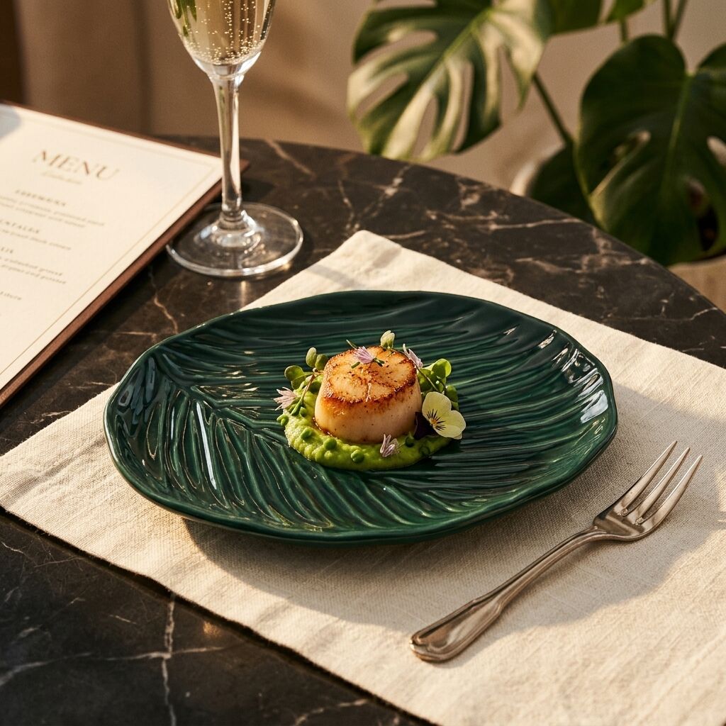 Bali Dark Green Canape Plate