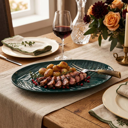Bali Dark Green Serving Plate