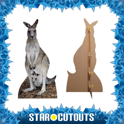 SC073 Kangaroo Cardboard Cut Out Height 195cm