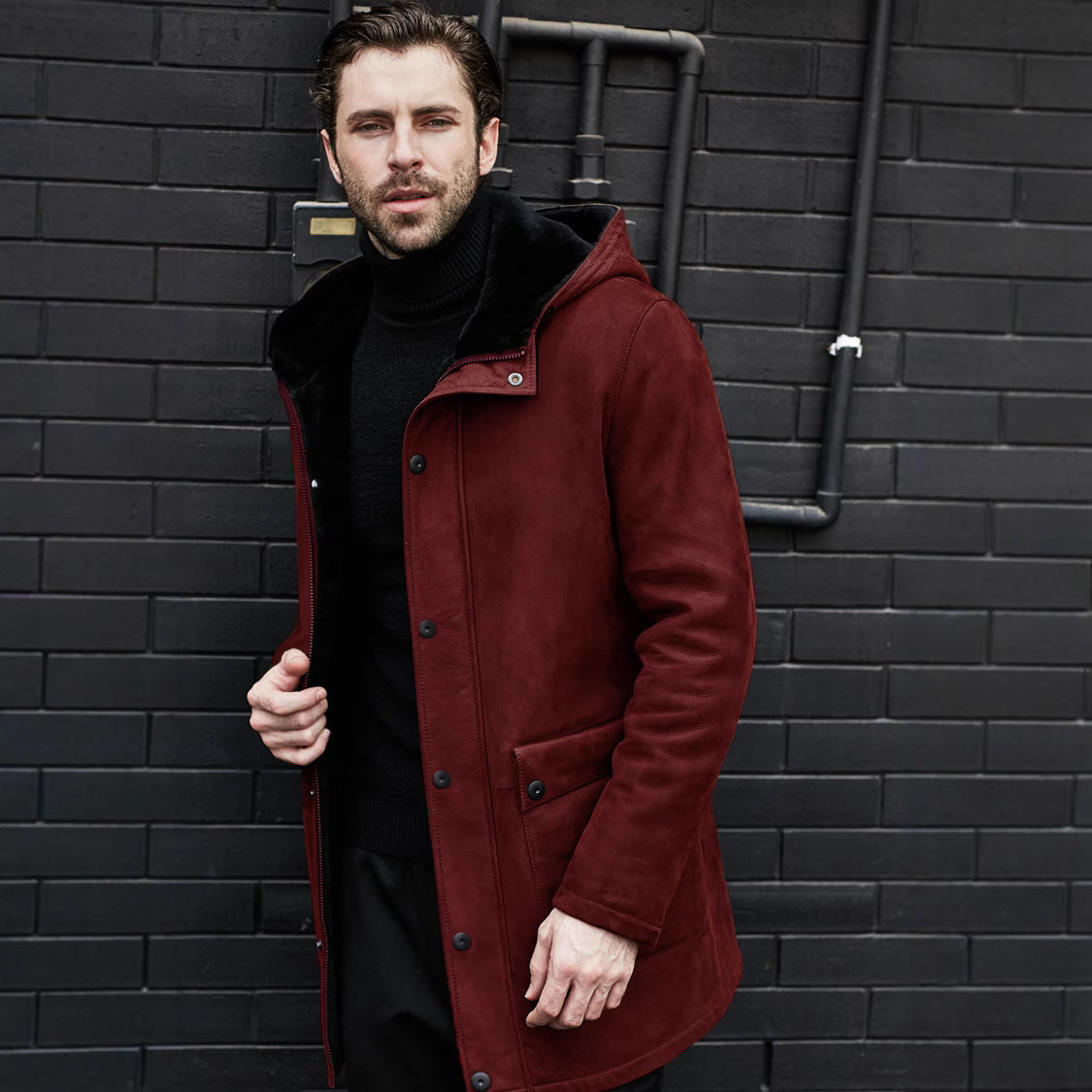 Casual Fleece Hooded Jacket For Men