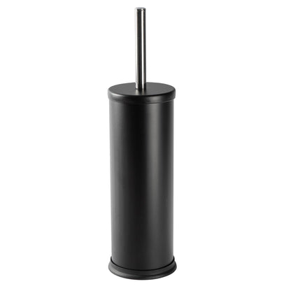 Matt Black Round Stainless Steel Toilet Brush & Holder