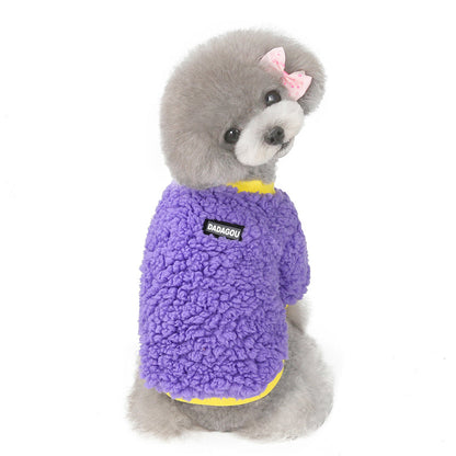 Teddy Bichon Pomeranian Small Dog Pet Winter Warm Two-legged Sweatshirt