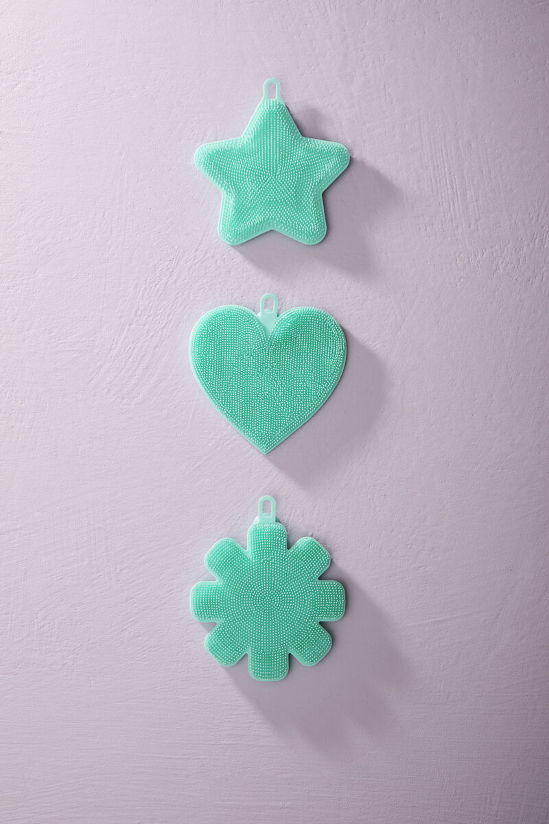 Set of 3 Teal Silicone Dish Scrubbers | Mimo